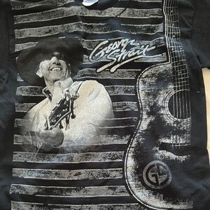 George Strait Black Graphic T-Shirt